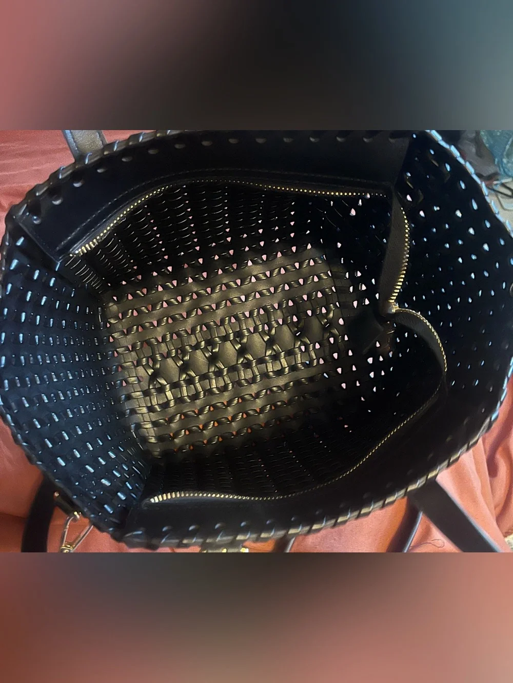 Black Woven Satchel